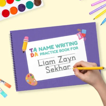 Personalised Name Writing Practice Book