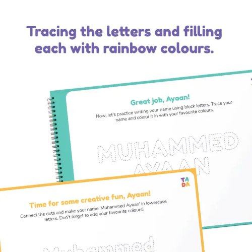 Personalised Name Writing Practice Book
