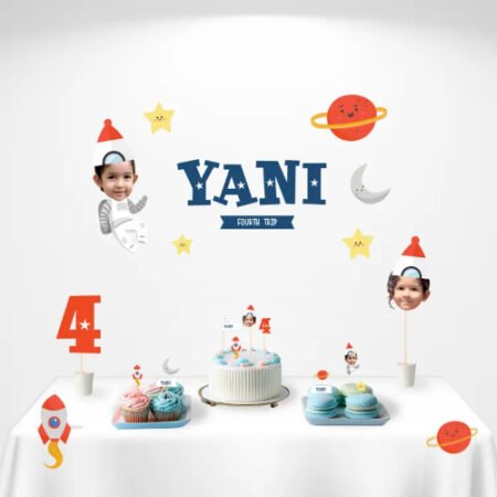 Personalised Space Theme Birthday Decor Set