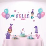 Personalised Mermaid Themed Birthday Decor Set