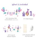 Personalised Mermaid Themed Birthday Decor Set