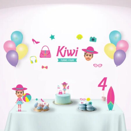 Personalised Barbie Themed Birthday Decor Set