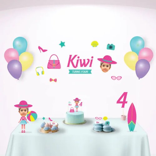 Personalised Barbie Themed Birthday Decor Set