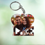 Customized Photo Keychain – Love Heart