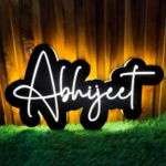 Customized LED Name Sign Board For Wall Decor